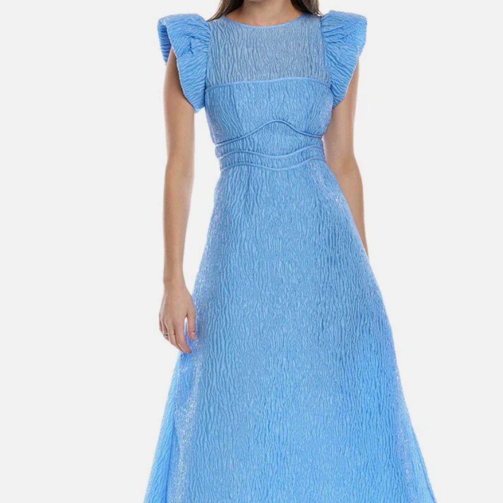 Nwt Rachel Gilbert Blue Sophy Dress, Us 2